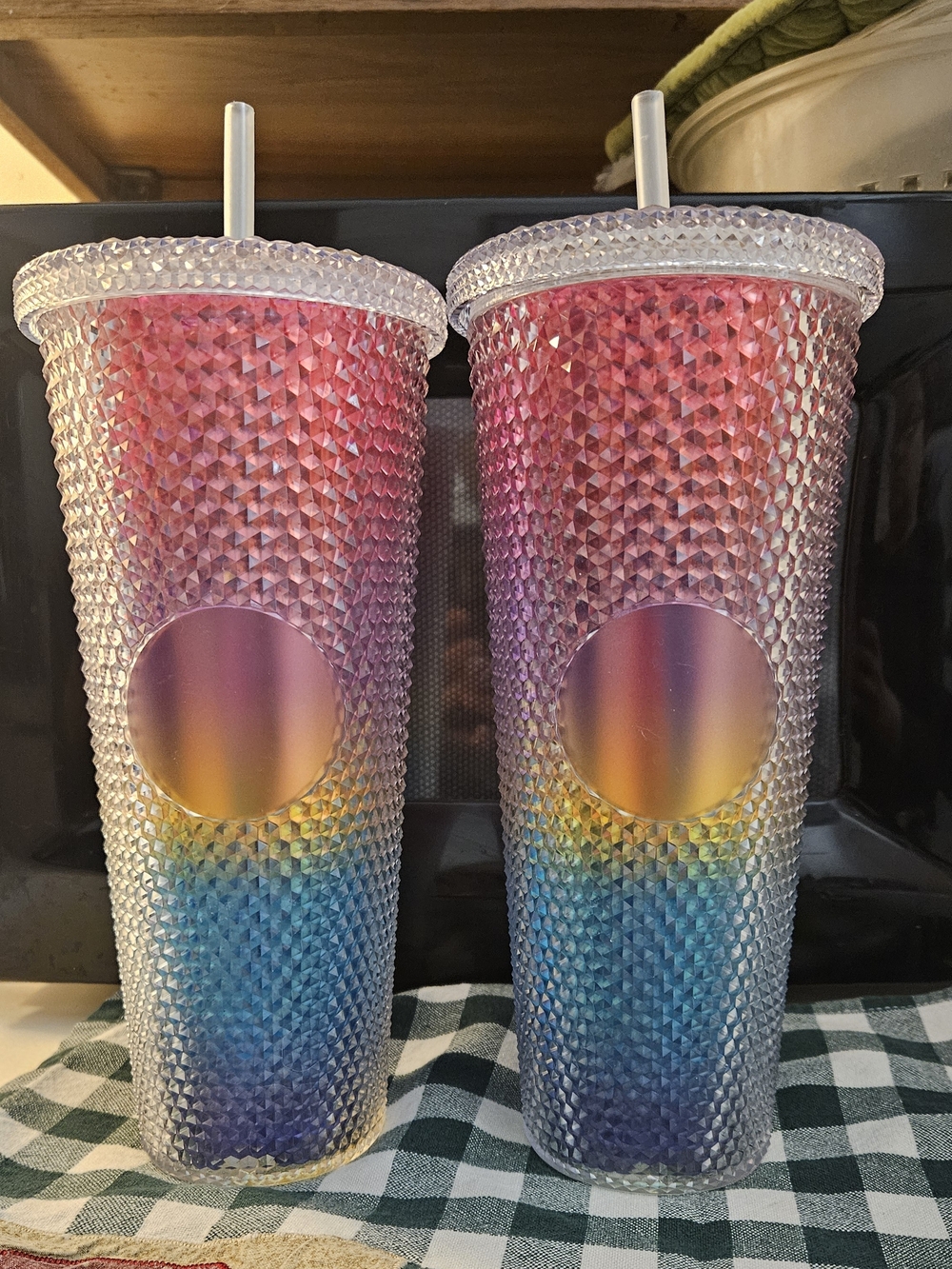Iridescent Studded Ombre Tumbler - Set of 2
